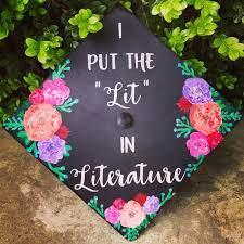 English Major Grad Cap Design Follow Us Motivation2study For Daily Inspiration College Graduation Cap Decoration Graduation Cap Decoration Grad Cap Designs