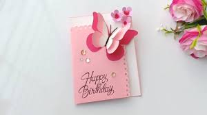 Happy Birthday Birthday Card For Mother Handmade Easy Butterfly Pop Up Birthday Card Handmade Easy Card Tutorial Youtube In 2020 Handmade Birthday Cards Birthday Card Craft Butterfly Birthday Cards
