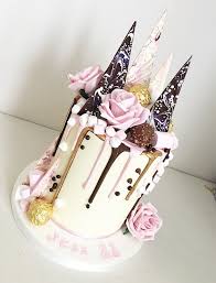 Birthday Cake Drip Birthday Rose Gold Cake Ideas Pink Gold And Dark Chocolate Drip Cake Finished With Chocolate Shards Chocolate Drip Cake Chocolate Shard Cake Novelty Birthday Cakes