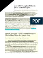 Contoh karangan cara martabatkan bahasa melayu sebagai bahasa kebangsaan penutup. Contoh Jawapan Kbkk Langkah Malaysia Untuk Memajukan Ekonomi Negara