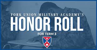 Honor Roll for Term 3 of the 2021-2022 School Year