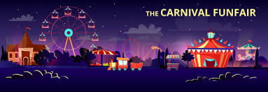 Tengas la edad que tengas, es normal que en ocasiones te provoque ver una buena serie animada para divertirte un rato. Parque De Atracciones Del Carnaval De Feria Por La Noche O Por La Noche Con Atracciones De Dibujos Animados Eps Uidownload