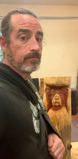 First chainsaw carving after injury