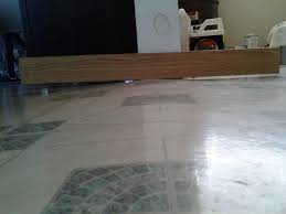The kitchen floor is not level leveling uneven concrete. Unlevel Slab Floors