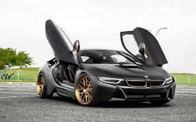Matte Black Bmw I8 Stuns With Bronze Wheels Carscoops Matte Black Bmw Bmw I8 Matte Black Cars