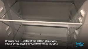 This approach will clean out the drain line from the drain pan to the end of the drain outside your home. Cleaning Fridge Drain Holes By Beko Youtube