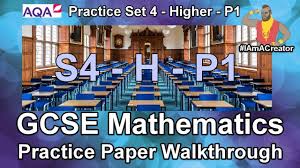 Gcse Maths Aqa Practice Paper Set 4 Higher Tier Paper 1 Walkthroug Gcse Math Aqa Gcse Maths Math Practices