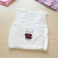 Ayicikli Erkek Bebek Yelegi Yapilisi Baby Knitting Patterns Knitting Baby Vest