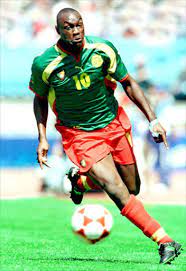 Portrait of patrick mboma of cameroon before the world cup qualifying match against zimbabwe at the national stadium in harare, zimbabwe. Mboma On Mission In Soweto Match