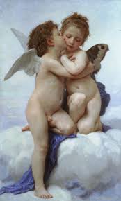 Amore E Psiche Bambini 1890 Primo Bacio William Adolphe Bouguereau Amorini