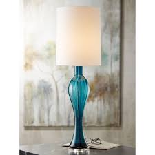 That's why we have a wide range of tables in different shapes, colors. Tyra Coastal Modern Contemporary Tall Console Table Lamp Blue Fluted Art Glass White Cylinder Shade For Living Room Bedroom Beach House Home Office Entryway Dining Family Possini Euro Design Amazon Com