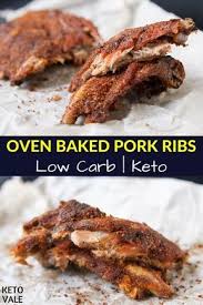 Keto Oven Baked Baby Back Pork Ribs Low Carb Recipe Recipe Baked Pork Ribs Oven Baked Pork Ribs Baked Ribs