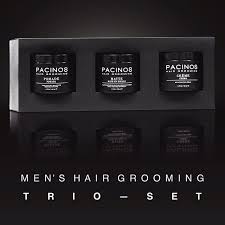 New Top Hair Products Pacinossignatureline Trio Set Now Available Pomade Firm Flexible Hold Shine Matte Mens Hairstyles Top Hairstyles New Haircuts
