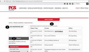 You can check your poslaju tracking number located at the top right of the form. Semak Poslaju Poslaju Tracking Penaward