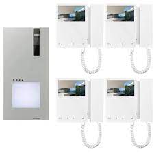 L'immagine che viene trasmessa al videocitofono. Kit Videocitofono Quadrifamiliare Comelit Quadra A Colori Monitor Con Cornetta 4 3 Pollici 4 Appartamenti