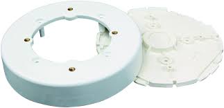 A conversation with the remodeling contractor solved that mystery: Wiremold Nmw4 On Wall White Circular Fixture Box 086698880421 1