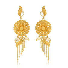 Latest daily wear gold earrings design simple craft ideas. Buy Gold Earring Lightweight Earrings Senco Gold And Diamonds