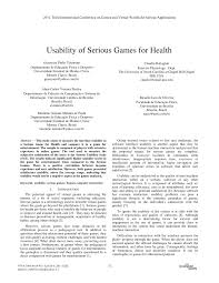 Check spelling or type a new query. Pdf Usability Of Serious Games For Health