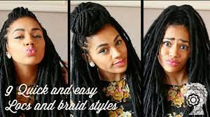 Styling for short hair takes less time and fewer products. 9 Quick And Easy Locs And Braids Styles Youtube