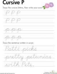 Cursive P Worksheet Education Com Cursive Handwriting Practice Cursive Q Cursive Writing Worksheets