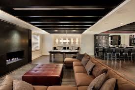 Browse Basement Pictures Discover A Variety Of Finished Basement Ideas Layouts And Decor To Inspire Your Rem Basement Ceiling Basement Design Modern Basement
