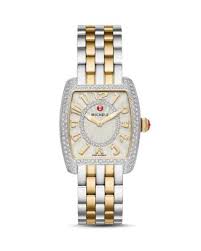 Michele Urban Mini Two Tone Diamond Dial Watch Head 29 X 30mm Deco Ii Two Tone Bracelet 16mm 100 Exclusive Bloomingdale S