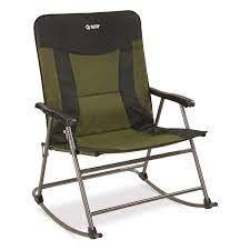Guide Gear Oversized Xxl Rocking Camp Chair 600 Lb Capacity Green Black In 2021 Camping Chairs Camping Rocking Chair Green Chair