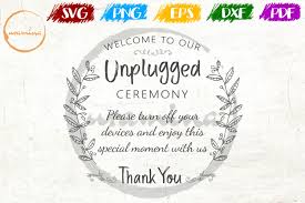 Free Free Unplugged Wedding Sign Svg