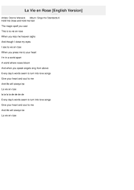 La Vie En Rose English Version Lyrics Dionne Warwick Quand il me prend dans ses bras. la vie en rose english version lyrics