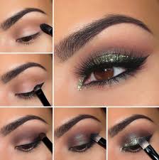 Adim Adim Goz Makyaji Nasil Yapilir Resimli Anlatim Glitter Makeup Tutorial Smoky Eye Makeup Glitter Holiday Makeup