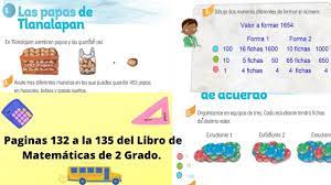 Fichas de matemáticas para imprimir. Paginas 132 A La 135 Del Libro De Matematicas De 2 Grado Youtube