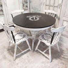 Check spelling or type a new query. Mesa Extensible De Comedor Estilo Farmhouse Black White Y 4 Sillas A Juego Alicia Designart
