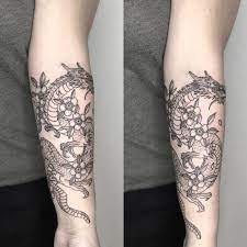 Dragon Cherry Blossoms Gangsta Dragon Tattoo With Cherry Blossom Dragon Tattoos For Women Tattoos
