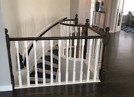 You can give your home a classic look with dark stained stairs with bright white risers and matching dark stained banisters. Staining Railings Stairs Show Off Your Hardwood A Burst Of Colour