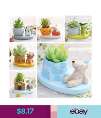 Gardening Supplies Cute Animal Flowerpot C Reative Resin Flower Pot Planter Garden Succulent Plant Ebay Home Garden Flower Pots Planter Pots Succulent Pots