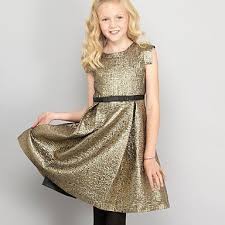 Girl S Gold Jacquard Tulip Dress Party Girls Dresses Kids Dresses Girl Fashion Tulip Dress