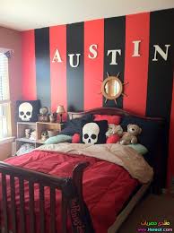 ديكور حوائط آخر صيحه من غرف النوم اسود في احمر للزوق العالي