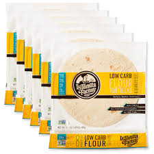 Amazon Com La Tortilla Factory Low Carb Flour Tortillas Burrito Size 8 Count 6 Packages Grocery Gourmet Food