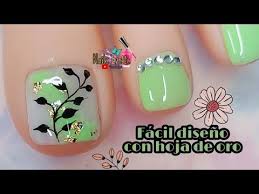 Diseño de uñas para pies. Nuevo Diseno De Unas Para Pie Muy Facil Para Principiantes Decoracion De Unas Pie Con Hoja De Oro Youtube Toe Nail Designs Toe Nails Gel Nails