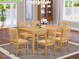 east west furniture wooden dining table