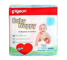 Pigeon Baby Nappy L 9 13 Kg 12 Pieces Buy Online At Best Price In India Bigchemist Com Nappy Baby L Baby