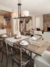 Contemporary Dining Room With Carpeted Steps Restoration Hardware Flatiron Rectangular Dining Table Fl Dining Design Rustic Dining Room Table Rustic Dining