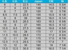 International Shoe Size Chart Pngline