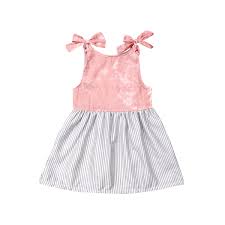 newborn infant toddler kids baby girls summer cute sleeveless striped a line princess dress sundress clothes costume clothing