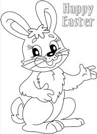 04 of 10 easter bunny coloring fun. Happy Easter Bunny Coloring Page Coloring Page Book For Kids