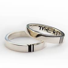 If matching your two rings is very important to you, then your best option is to choose a bridal set. His And Hers Promise Ring Sets Personalized Initials Matching Rings Cadi Jewelry