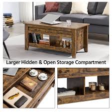 Smilemart Rustic Wooden Lift Top Coffee Table With Storage For Living Room Walmart Com In 2020 Coffee Table Lift Top Coffee Table Table