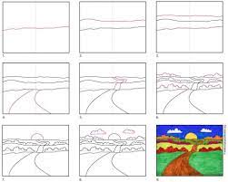 Step:2 now we need to start the paint in the parts which you need to attract this. How To Draw A Sunset Art Projects For Kids