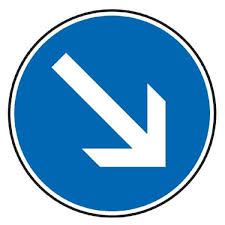 Zusatzzeichen zeigen auf weißem grund mit schwarzem rand. Vorgeschriebene Fahrtrichtung Rechts Vorbei Verkehrszeichen Nach Stvo Albrecht Versand
