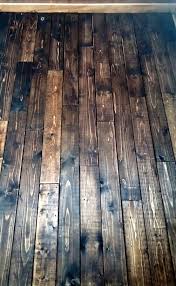 Simple And Inexpensive Wood Floor 1x4 Pine Already Has A Radius Edge But Still Is Pretty Rough To Gi Home Improvement Projects Diy Flooring Interior Remodel